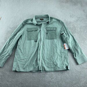 Bass Outdoor XXL Stretch Worker Shacket Lily Pad Green Flex Smart Tech NWT 4167